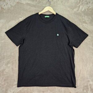 United Colors Of Benetton Logo T-Shirt Black Short Sleeve Mens Size 2XL XXL